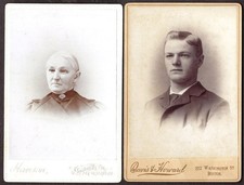Mary Elizabeth Simpson Doughty and Son Samuel Simpson (2) Cabinet Photos