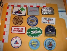 vintage advertising city themed patches 12 patches