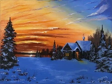 Original Acrylic Painting Landscape Impressionism Art Contemporary Wall Art