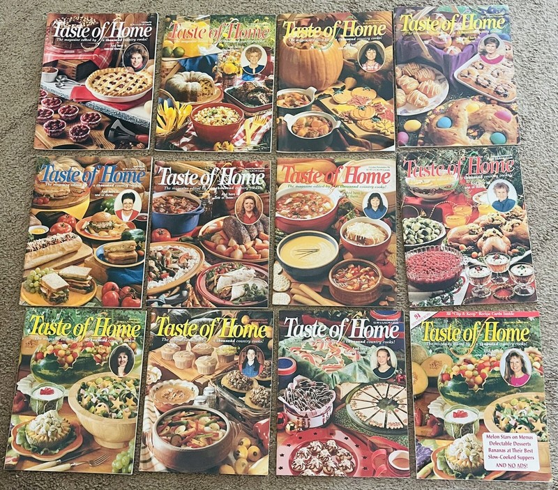 Taste of Home - 12 Magazines- 1995-1997 - like new condition