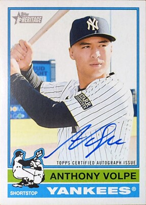 2025 Topps Heritage Real One Autograph #AVO Anthony Volpe AUTO New York Yankees
