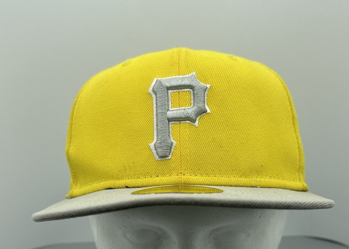 Limited Pittsburgh Pirates Hat Cap New Era Size Fitted White Yellow On  Field