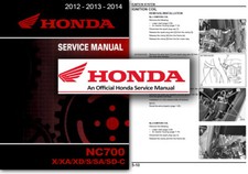 Honda NC700X Service Workshop Repair Shop Manual NC 700 X 2012 2013 2014