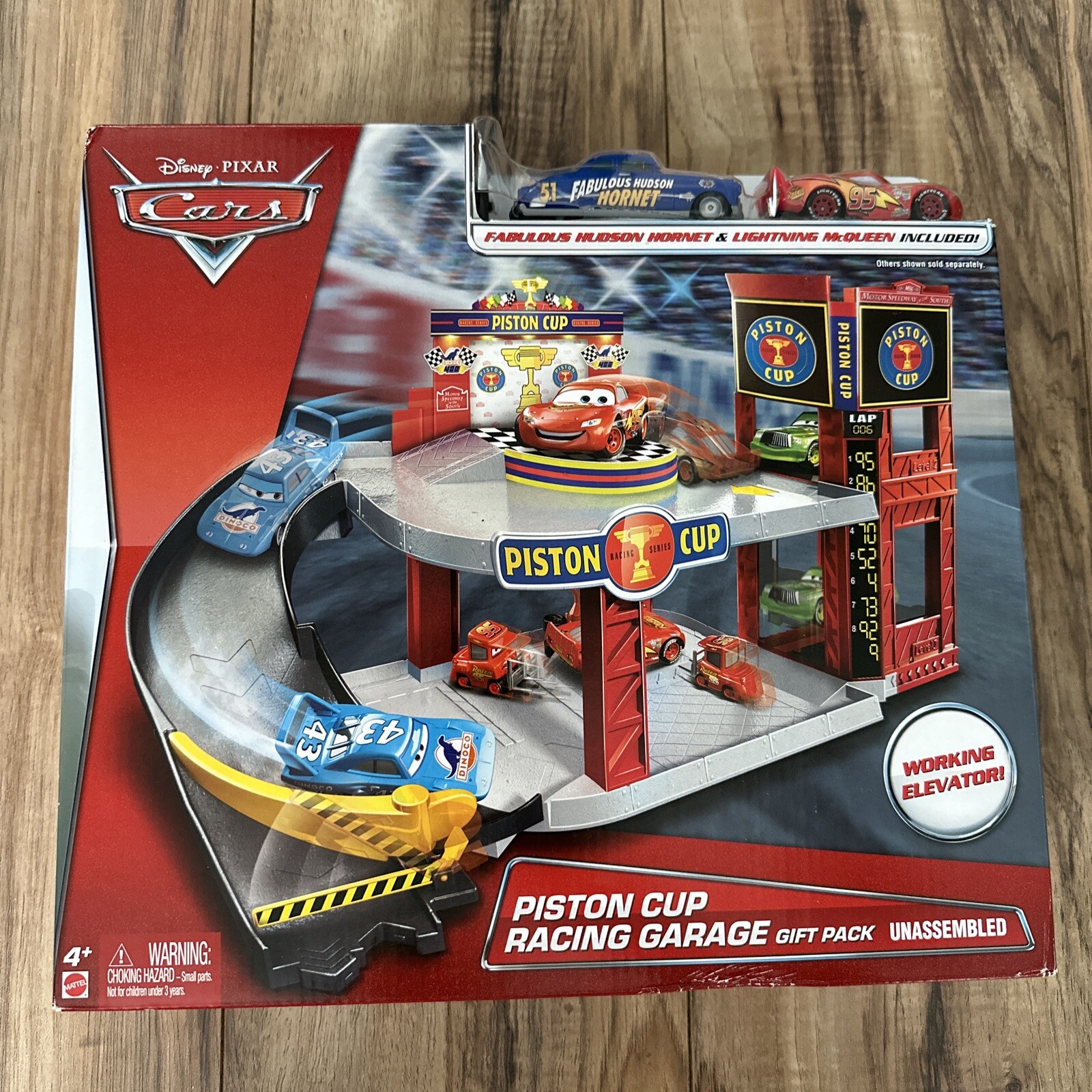 Piston Cup Racing Garage Set Disney Pixar Cars W/ Hudson HTF
