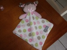 BLANKETS BEYOND PLUSH LOVEY 12" pink green baby doll blanket buttons security