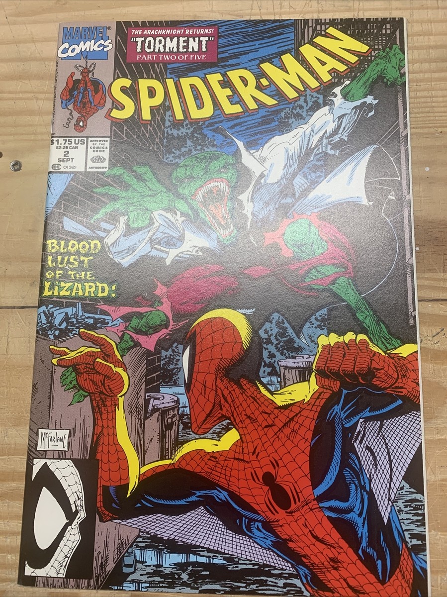 SPIDER-MAN #2 SEPT 1990 NM+ NEAR MINT 9.6 TODD MCFARLANE LIZARD