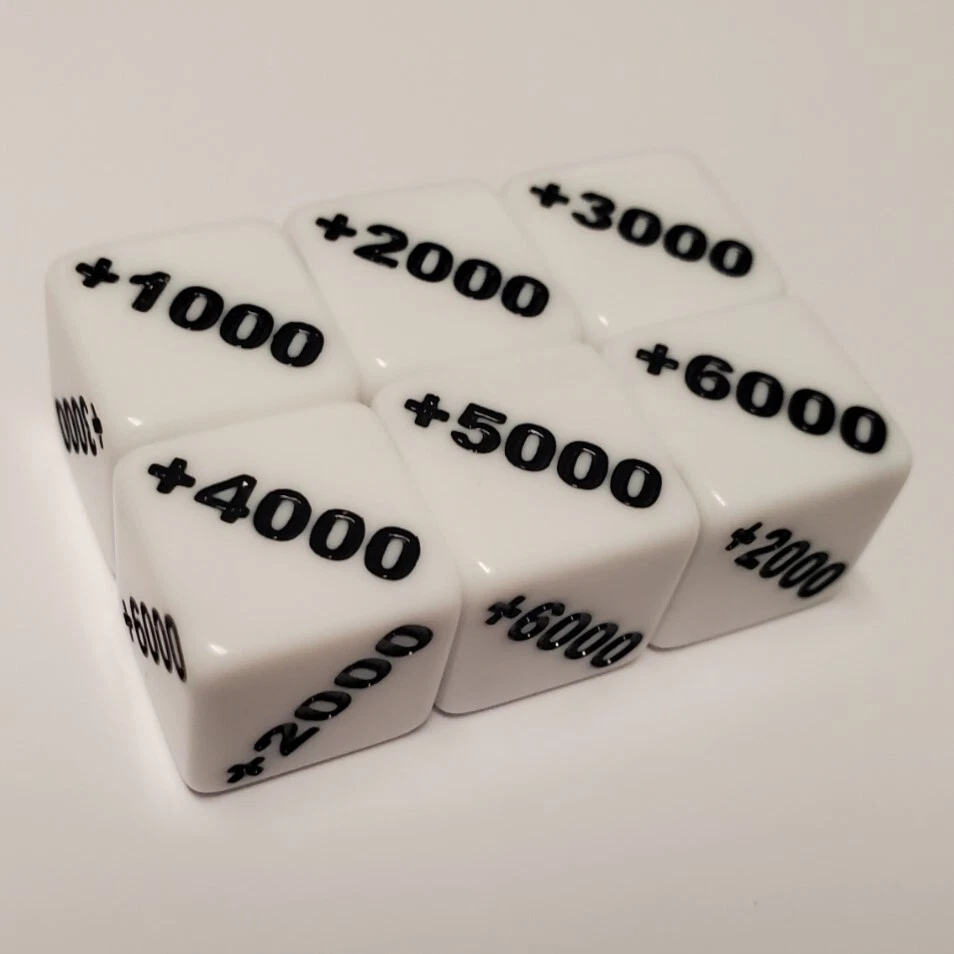 Dados de contador positivos 1000 y negativos 1000 compatibles con TCG de una pieza Foto 2 de 4