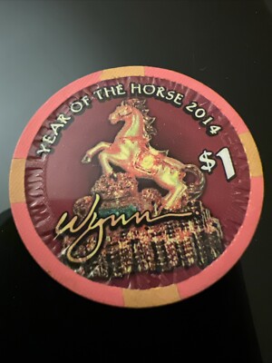 1.00 Chip from the Wynn Casino Las Vegas Nevada Horse 2014