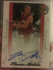 Hanno Mottola Utah Press Pass Autograph Rookie Basketball Card Auto Rick Majerus. rookie card picture