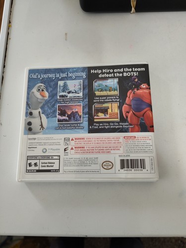 Disney Two Pack Big Hero 6 & Frozen Olaf’s Quest (Nintendo DS, 2015) 2 In 1 Game - Picture 3 of 3