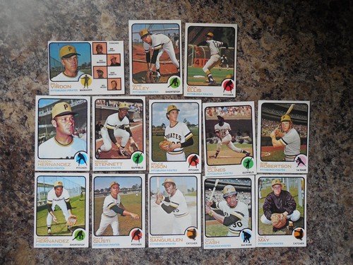 1973 Topps Baseball Pittsburgh Pirates Karten Lot 13, Ellis, Sanguillen, Bargeld