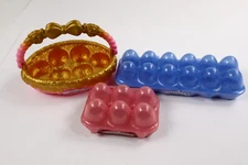 LOT OF 3 Hatchimals EMPTY Plastic Egg Cases / Basket Storage Containers