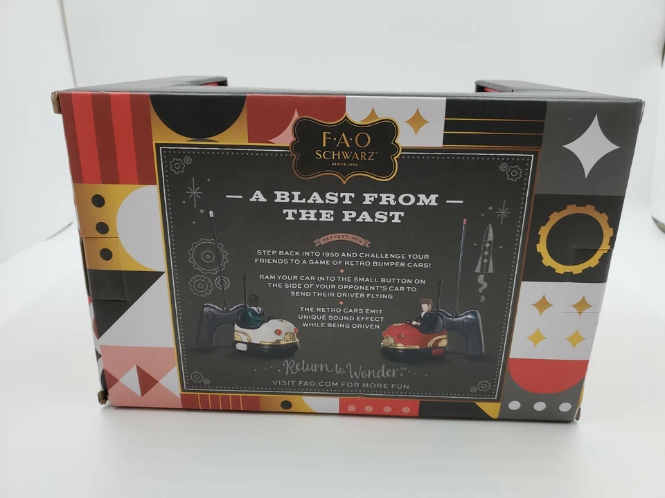 Retro Bumper Car Set FAO Schwarz RC Head-To-Head Nostalgic - Image 4 of 4