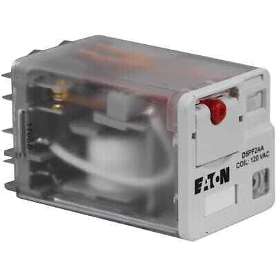 1Pc Eaton Cutler Hammer D2Rf2T Ice Cube Relay, Dpdt, 12A, 24Vac Coil