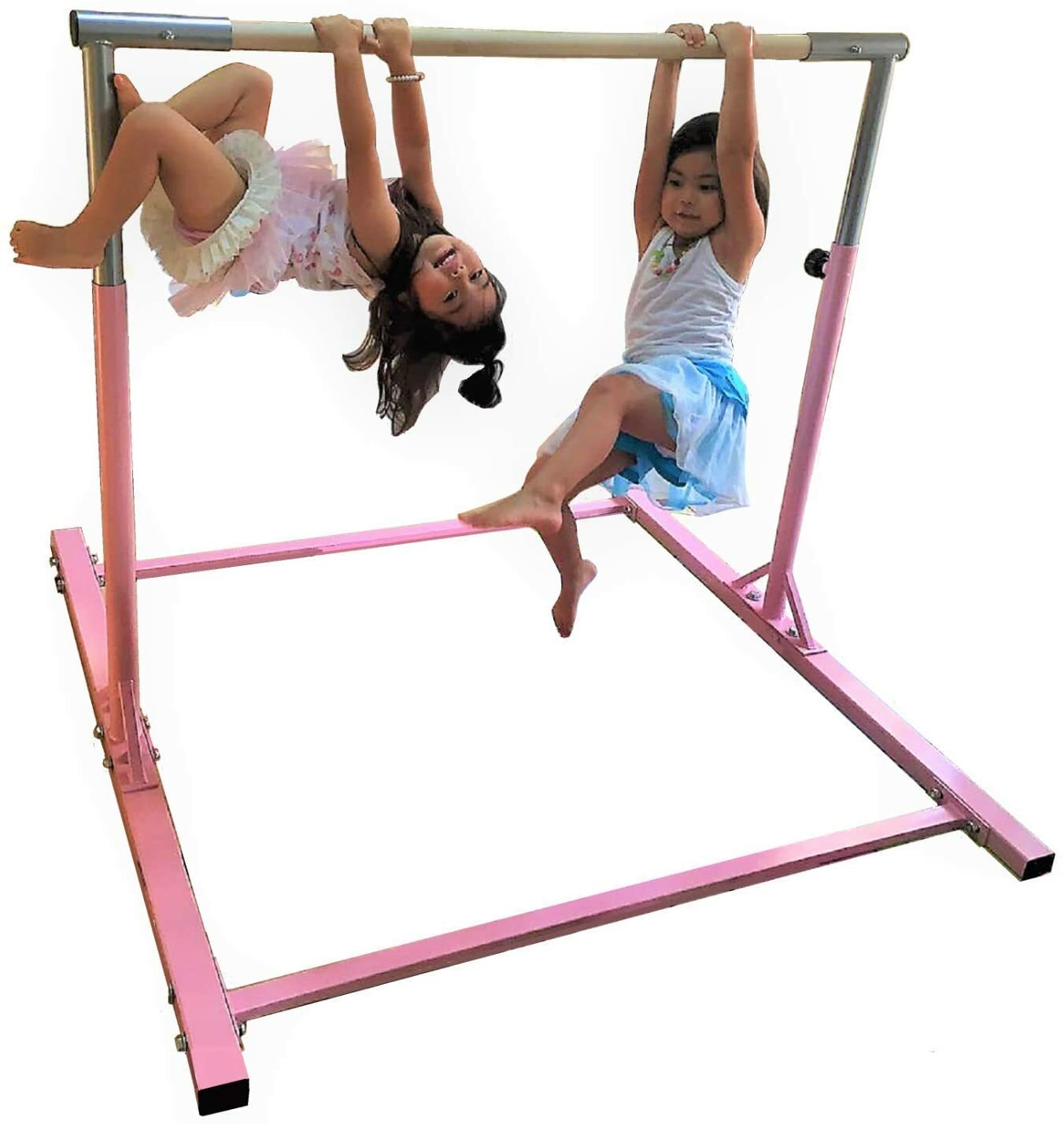 Gymnastics Kip Bar Horizontal Bar 5 FT Adjustable w 6x4 Tumble Mat for