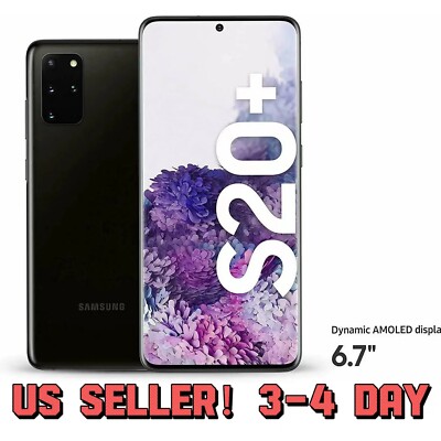 FACTORY UNLOCKED Samsung Galaxy S20+ Plus 5G 128GB Black SM-G986U1 Open Box