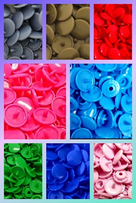 10-100 Sets KAM DRUCKKNÖPFE Größe 20 T5 Druckknöpfe Verschlüsse Nieten
