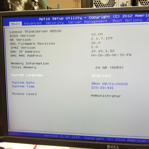 Lenovo ThinkServer RD530 8-SFF 2*E5-2640 2.5GHz 64GB 8*300GB 10K/RPM LSI 9260-8i - Picture 2 of 12
