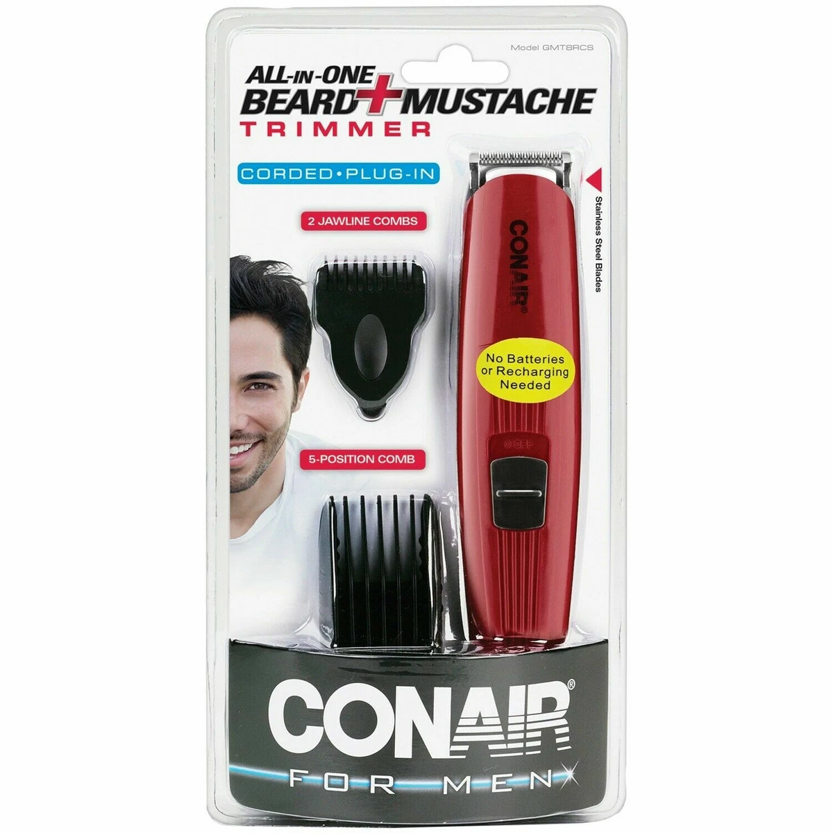 Conair For Men All In One Beard + Mustache Trimmer Corded Plug In