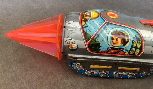 Vintage Japan KO Yoshiya ATOMIC CONSTRUCTOR COMMANDER tin space ship rocket toy - Picture 7 of 12