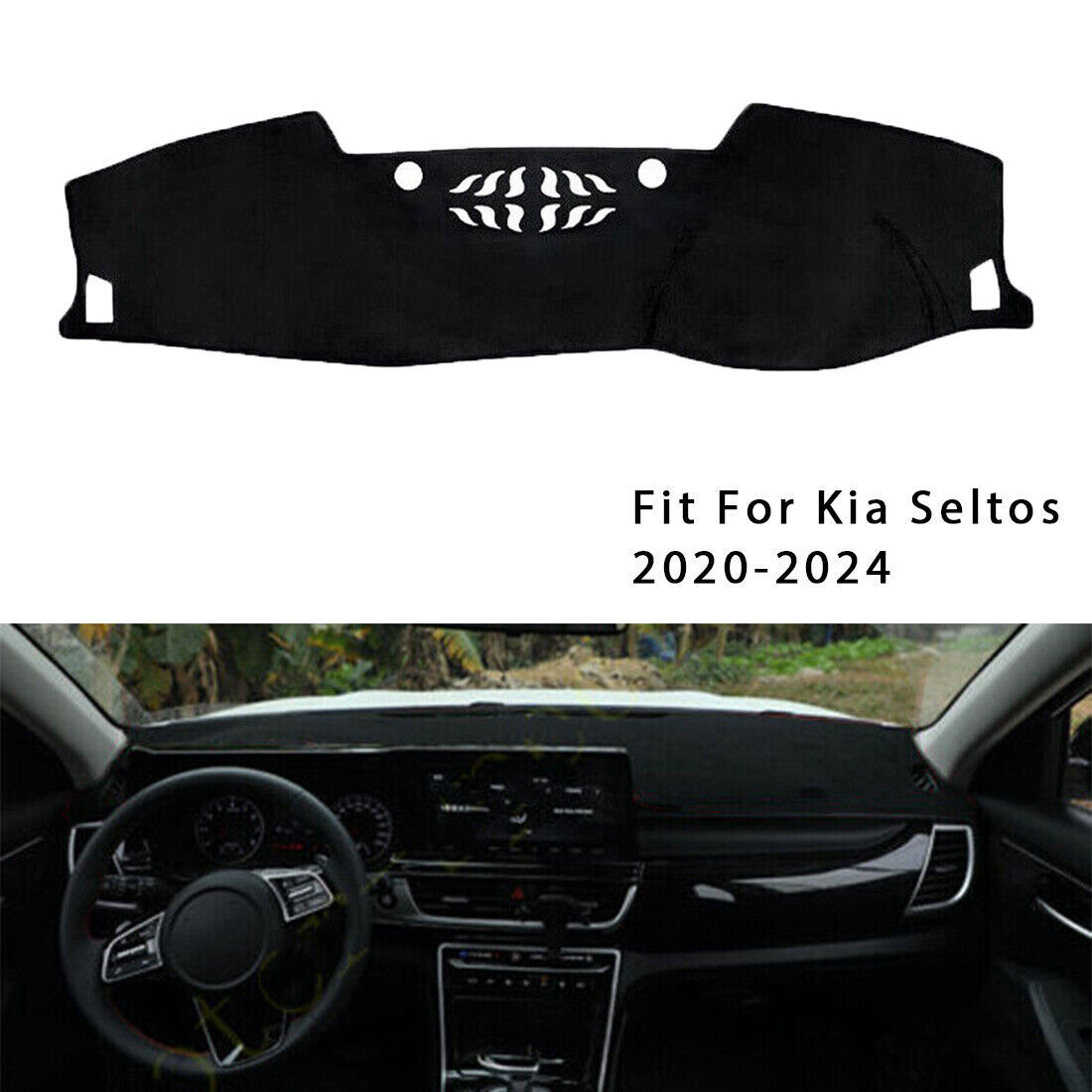 DashMat Cover Dashboard Nonslip Sun Protector Mat trim For Kia Seltos