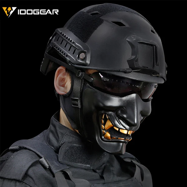 IDOGEAR Vampire Half Face Mask Scary Costume Evil Horror Halloween Cosplay Gear