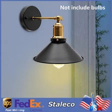 Vintage Wall Industrial Sconce Lamp Plug In Fixture Bedroom Swing Arm Wall Light