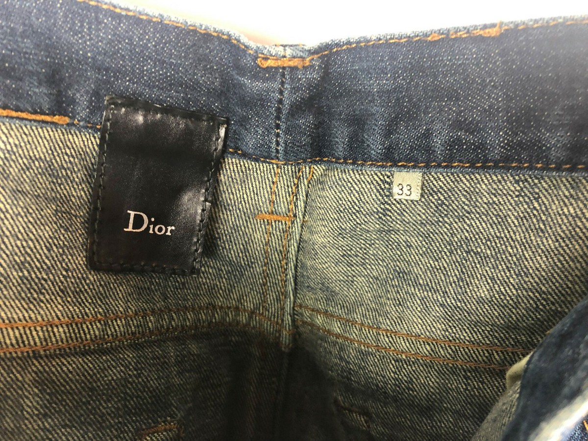 Dior HOMME デニム 433D005T X158 ウォッシュドブルー M ディオールオム コットン デニムパンツ 33 メンズ ブルー
