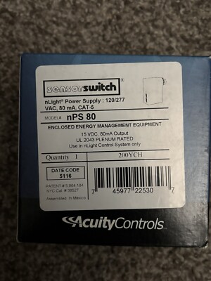 nLight Sensor Switch nPS 80 Power Supply - New in box  ~  o