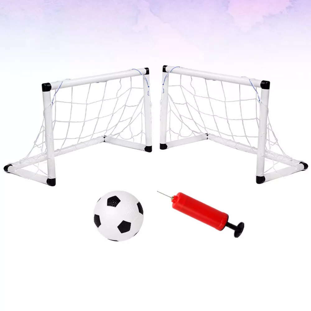 Kids Soccer Goals Soccer Nets Folding Indoor Outdoor with Ball Football  Goals 3 Soccer Balls