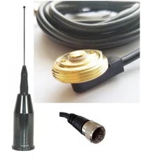 Multiband Mobile Radio Antenna UHF VHF TETRA 700 800 900 Spring Hole Mount PL259