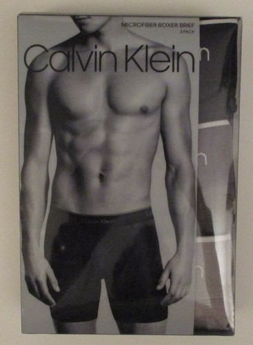 3 GENUINE CALVIN KLEIN GRAY BLACK SIZES M OR L MICROFIBER BOXER BRIEFS UNDERWEAR - Picture 13 of 29