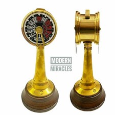 Telegrafo nautico vintage in ottone 6" nave sala macchine marina telegrafo an...