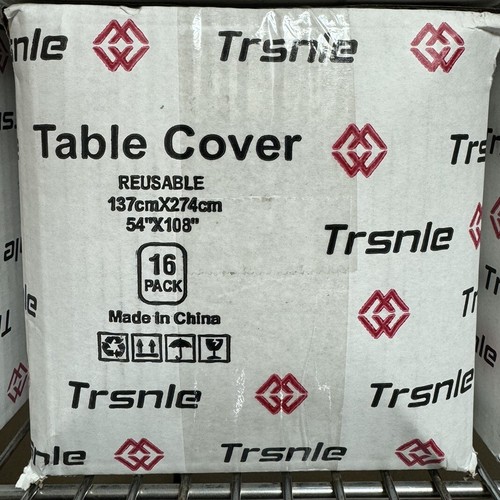16 Pack Plastic Tablecloth Disposable Table Cloth 54" x 108" Plastic Black - Picture 10 of 10