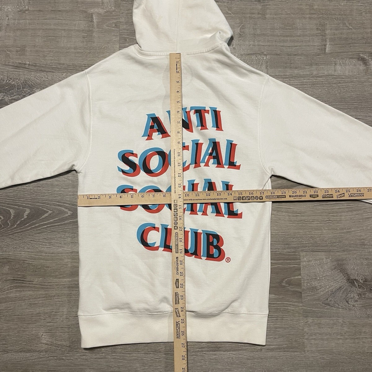 Anti Social Social Club “I'm Good” 3D Logo Hoodie Size Small White