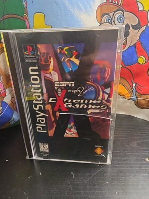 ESPN EXTREME GAMES Sony Playstation 1  PS 1 Long Box Black Label Manual Reg Card