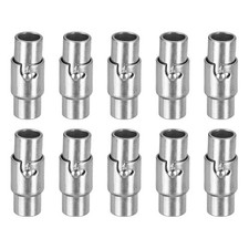 10Pcs Leather Cord End Clasp 4mm Hole Leather Clasps Jewelry Making Silver