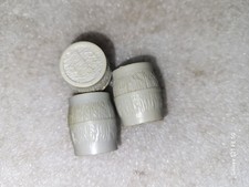 3 Vintage Marx Light Grey XXX Alamo Powder Kegs