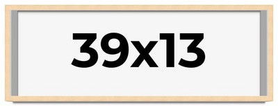 39x13 Shadow Box Frame Brown | 0.875 Inches Deep Real Wood Contemporary Shadowbo