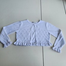 Countire Princess Girl's Sweater Shrug Bolero Dressy Knit Crochet White Beaded 6