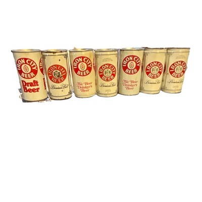 Iron City Beer Cans Lot Draft & Premium Breweriana Collectible