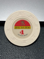 $1 HOTEL SAN REMO CASINO CHIP POKER CHIP LAS VEGAS NEVADA GAMBLING TOKEN
