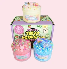 Peachybbies Treat Yourself Pack 3 Slimes, Thank You Bag And Box New Exclusive