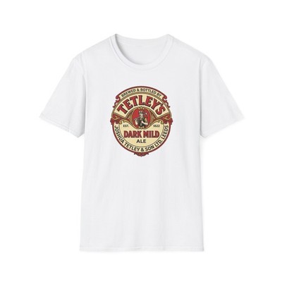 Tetley's Beer Retro European T-Shirt Vintage Pub Ale Graphic Tee Unisex
