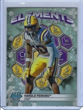 2023 BOWMAN'S BEST UNIVERSITY ELEMENTS OF THE GAME HAROLD PERKINS INSERT CARD