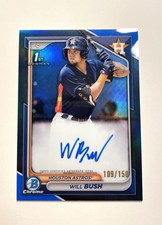 2024 Bowman Chrome - Prospect Autographs Will Bush /150 Blue
