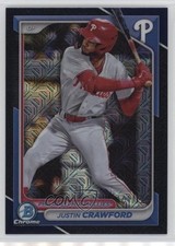 2024 Bowman Chrome Prospects Mega Box Navy Mojo Refractor Justin Crawford b4d