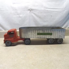 Vintage Tonka Grain Hauler, Semi Truck, Pressed Steel, Cab Over 1953