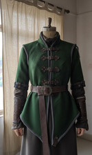 Medieval Green Gambeson Padded Armor Jacket Knight LARP Reenactment Costume
