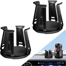 2PCS Car Cup Holder Insert,2025 Upgraded Cupholder Insert for with Black 